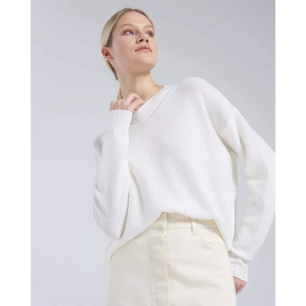 Lorena Antoniazzi Wollen Trui White Dames