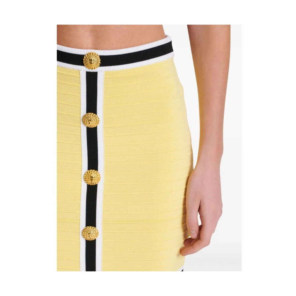 Balmain Short Skirts Yellow Dames