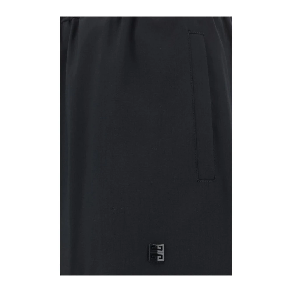Givenchy Jogger Style Wollen Broek Elastische Tailleband Black Heren