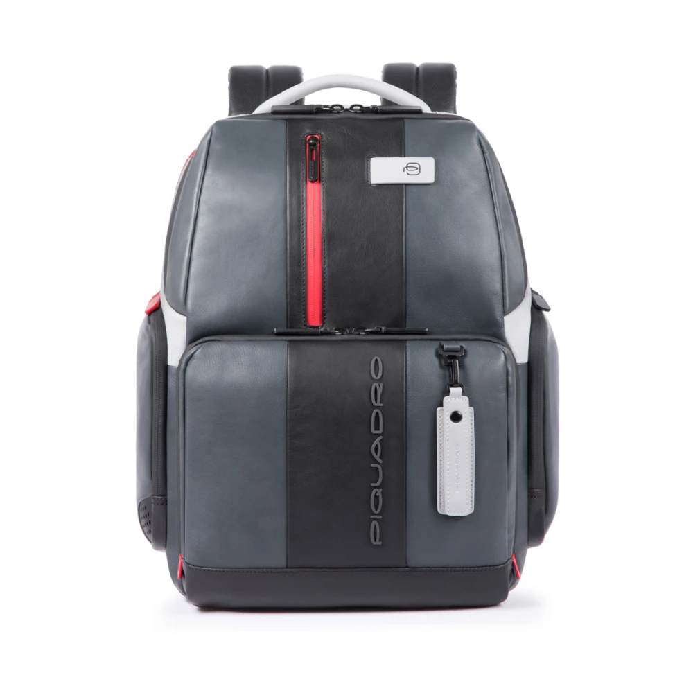 Piquadro Herren Grau Personalisierbarem Fast-Check Laptoprucksack Mit