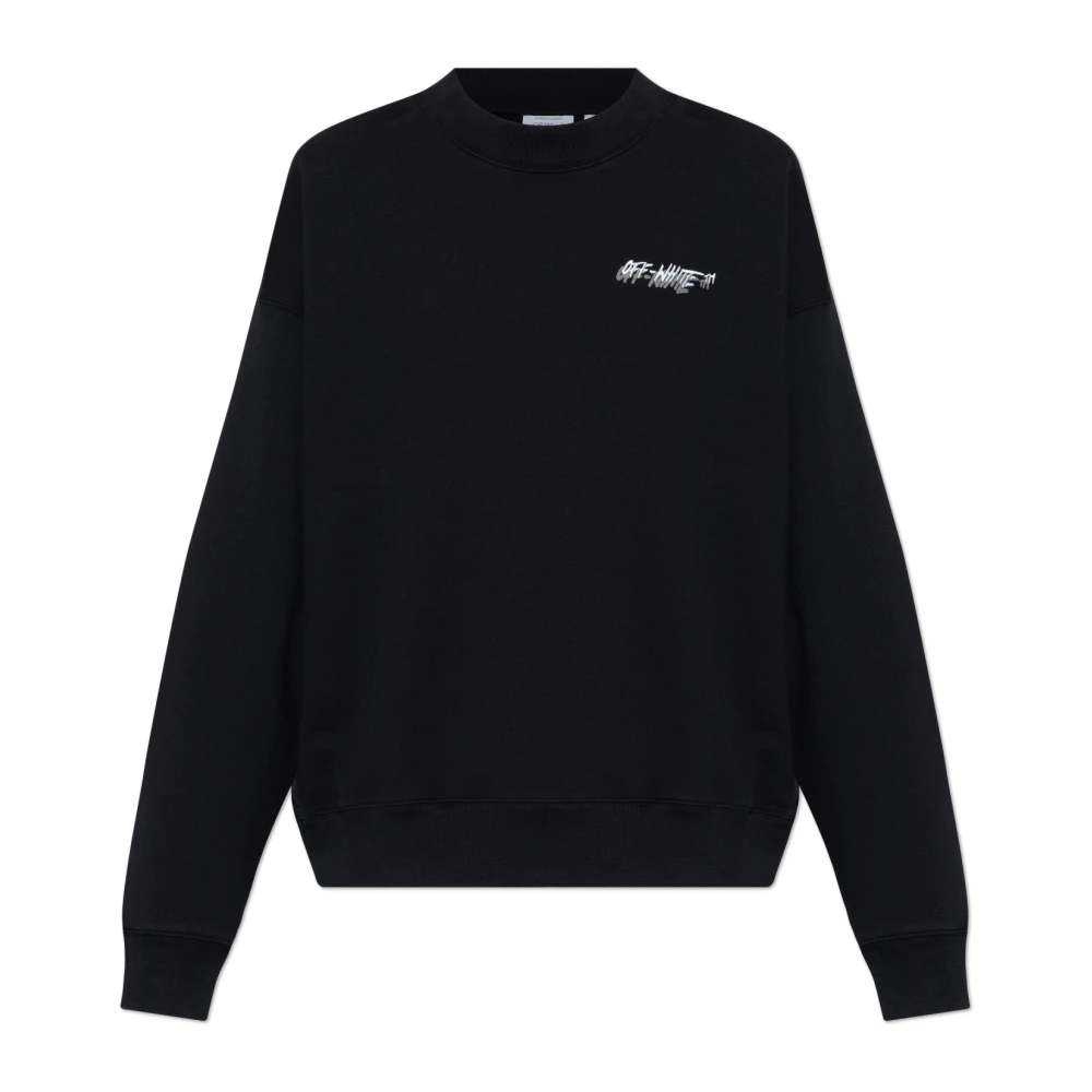 Off White Men's Black Logo Sweatshirt - Sweatshirts - S - Sweatshirts & Hoodies
