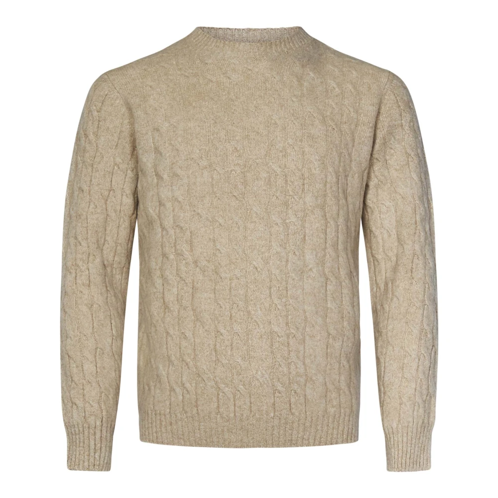 Boglioli Beige Wol Kasjmier Trui Regular Fit Beige Heren