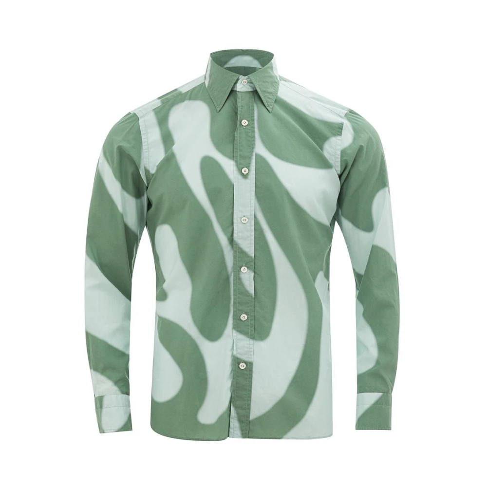Tom Ford Elegante groene katoenen overhemd heren Green Heren