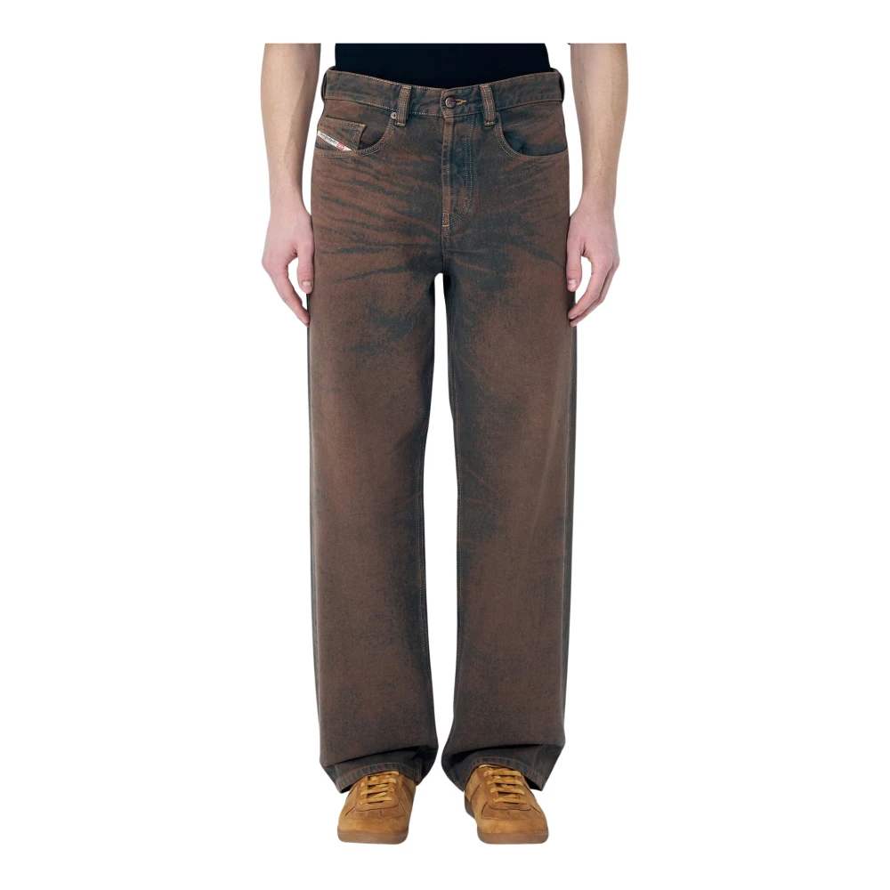 Diesel D-Macro S3 Geverfde Finish Jeans Brown Heren