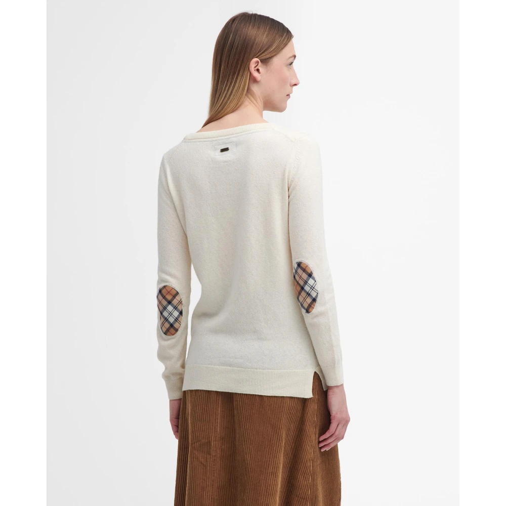 Barbour Warme wollen katoenen trui White Dames