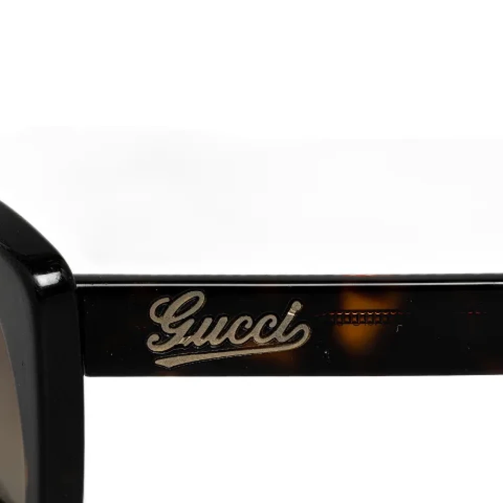 Gucci Vintage Pre-owned Plastic sunglasses Black Dames
