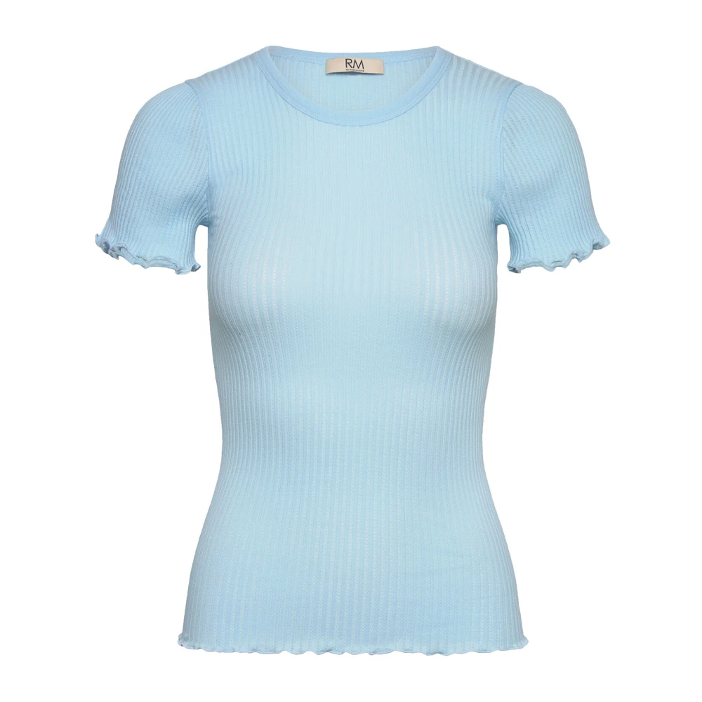 Rosemunde Zachte Top met Gekrulde Randen Blue Dames