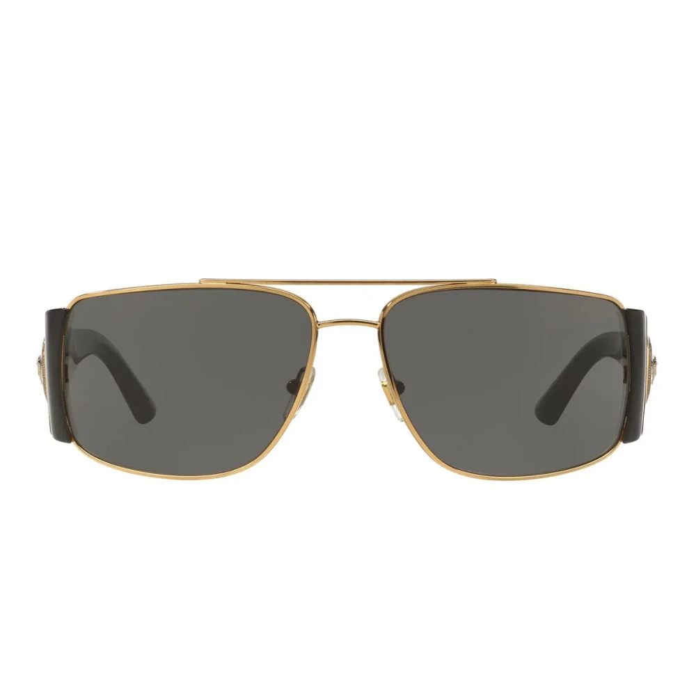 Versace Grey Man Ve2163 100287 Sunglasses Metal Gold Squared Normal - Image 6