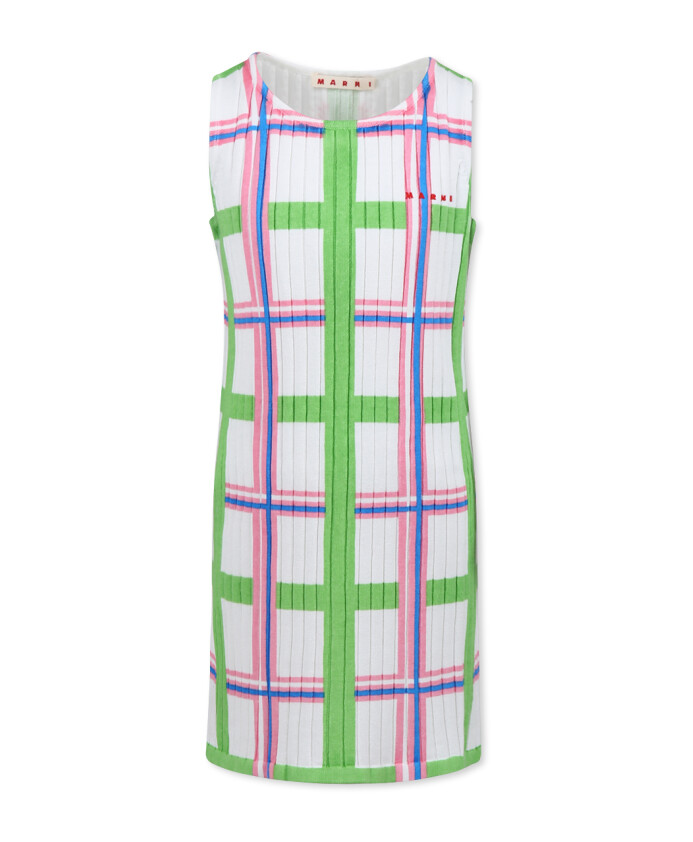robe-courte-a-carreaux-blancs