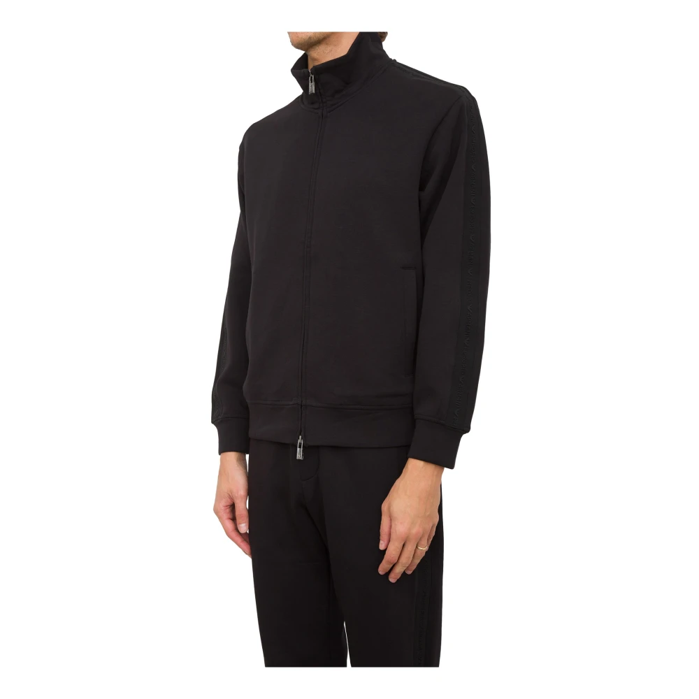 Emporio Armani Zwarte Sweatshirt Stijlvol Casual Mode Kleding Black Heren