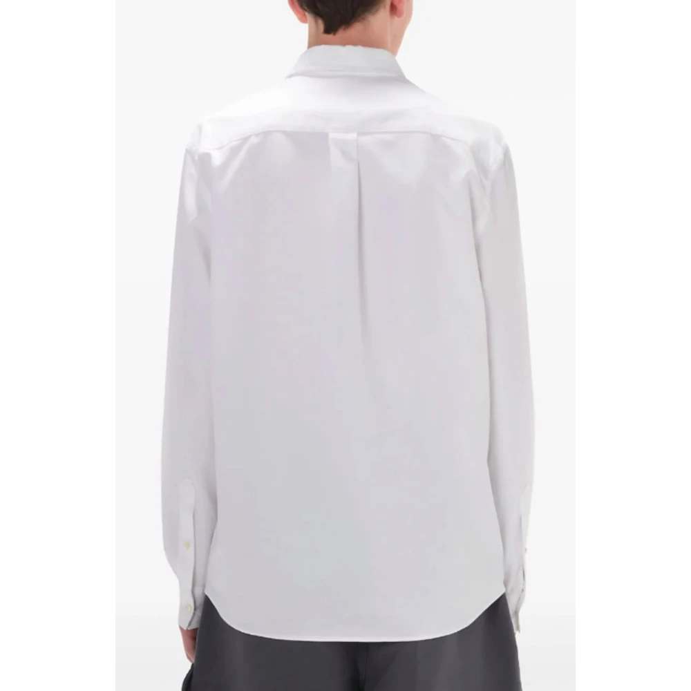 JW Anderson Witte Katoenen Logo Overhemd Klassieke Kraag White Heren