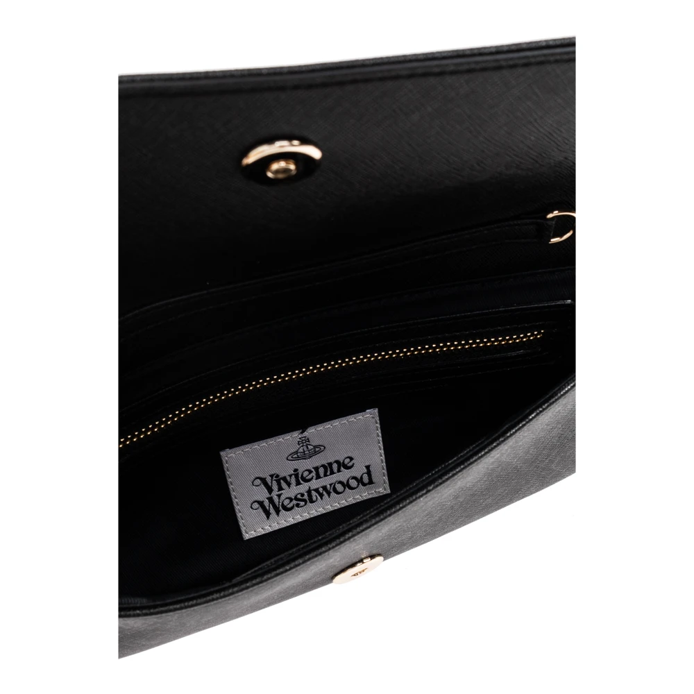 Vivienne Westwood Clutch met logo Black Dames