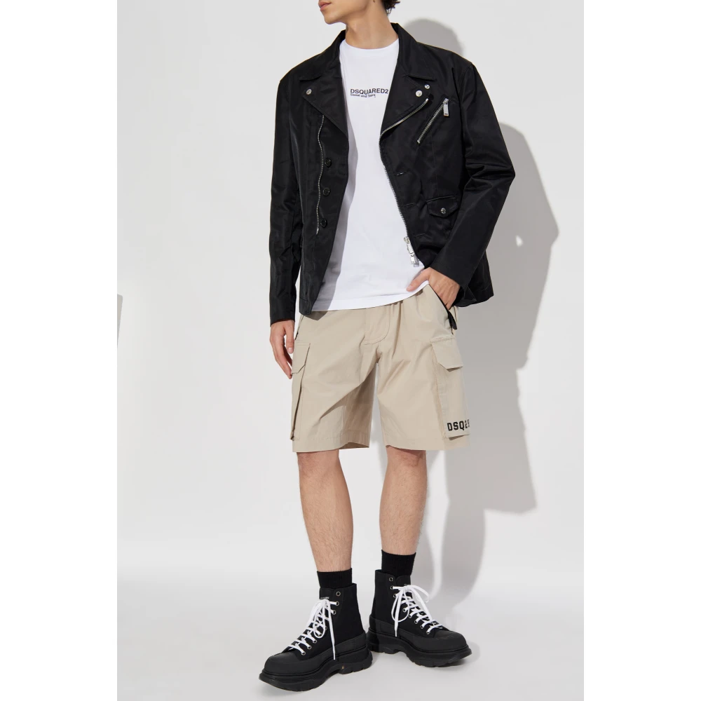 Dsquared2 Gedrukte shorts Beige Heren