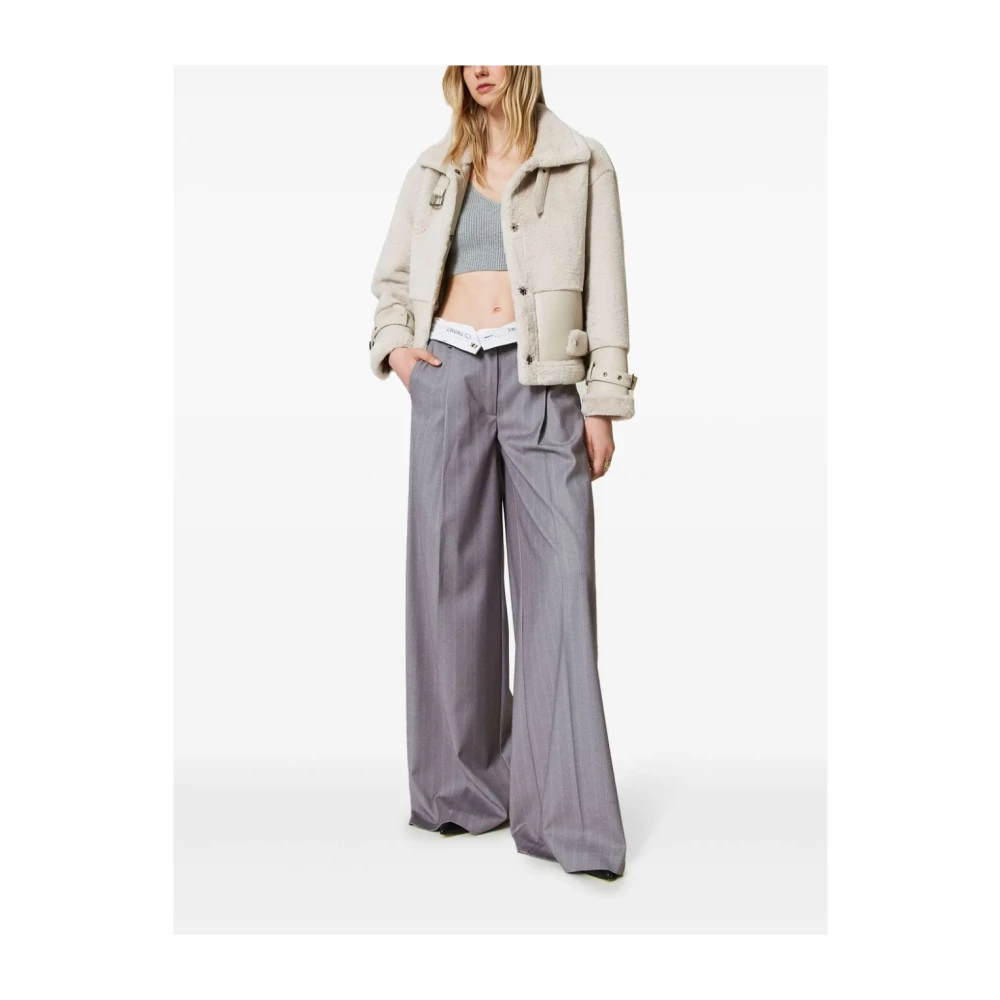 Twinset Grijze Broek voor Vrouwen Gray Dames
