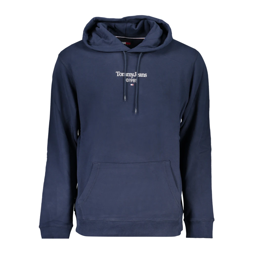 Tommy Hilfiger Men's Blue Hooded Sweatshirt With Print Logo