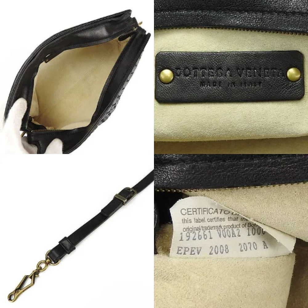 Bottega Veneta Vintage Pre-owned Leather shoulder-bags Black Dames