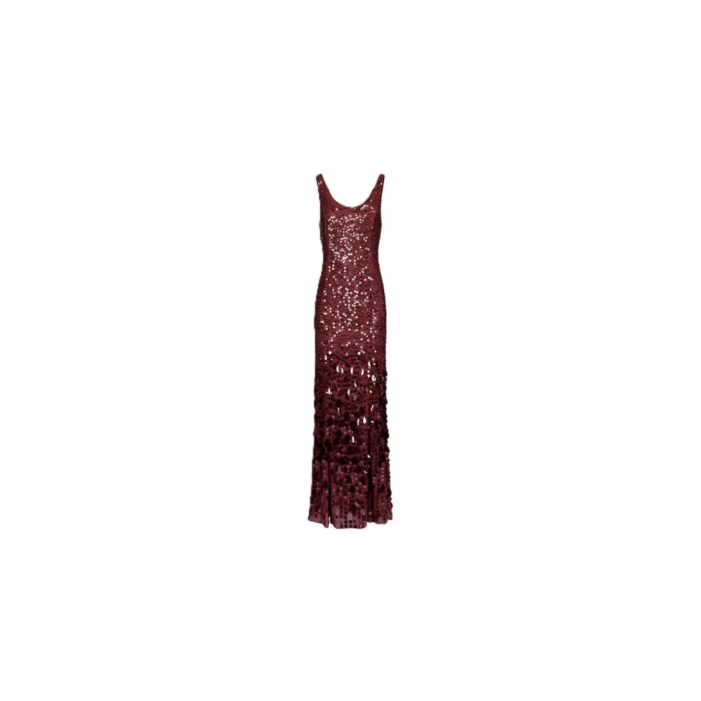 Elisabetta Franchi Stijlvolle Polyester Jurk Red Dames