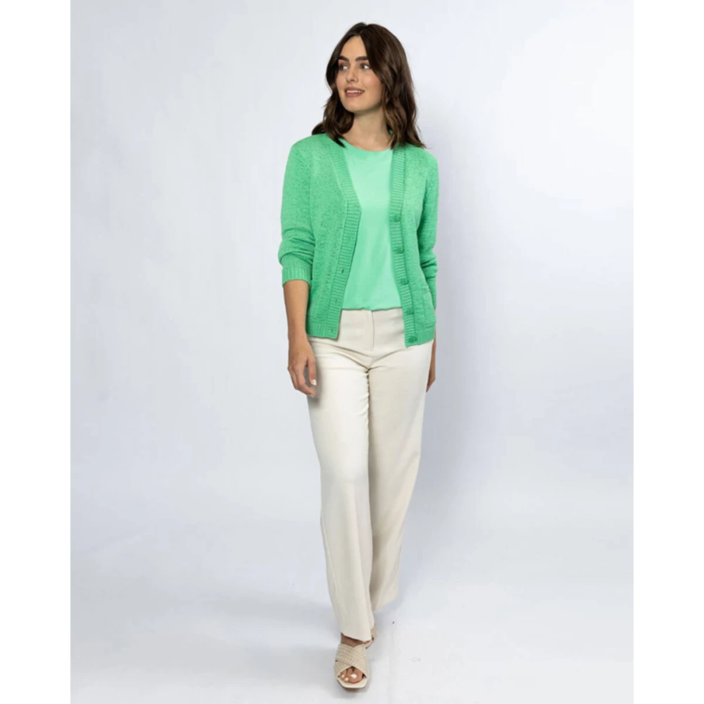 Roberto sarto O-Neck T-shirt Blouson Green Dames