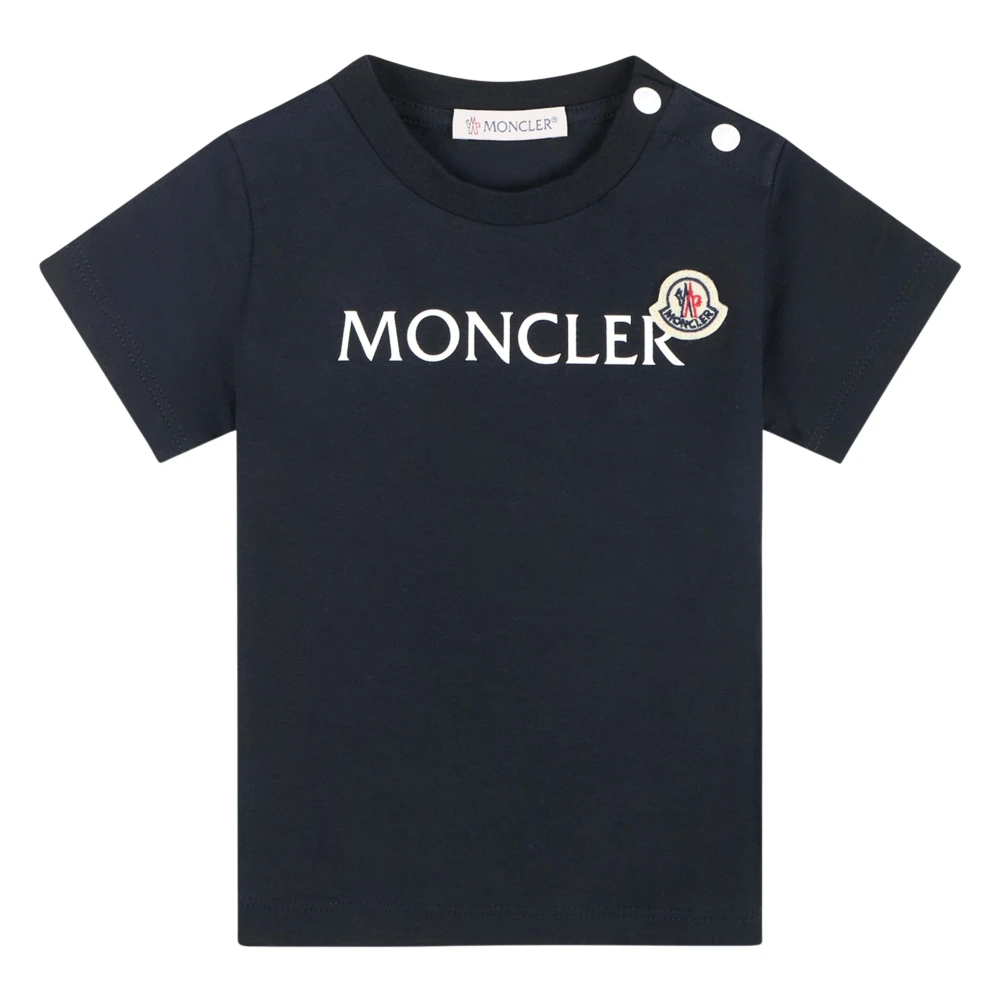 Moncler Boys Blue Logo Cotton T-Shirt - 18 M - Kids
