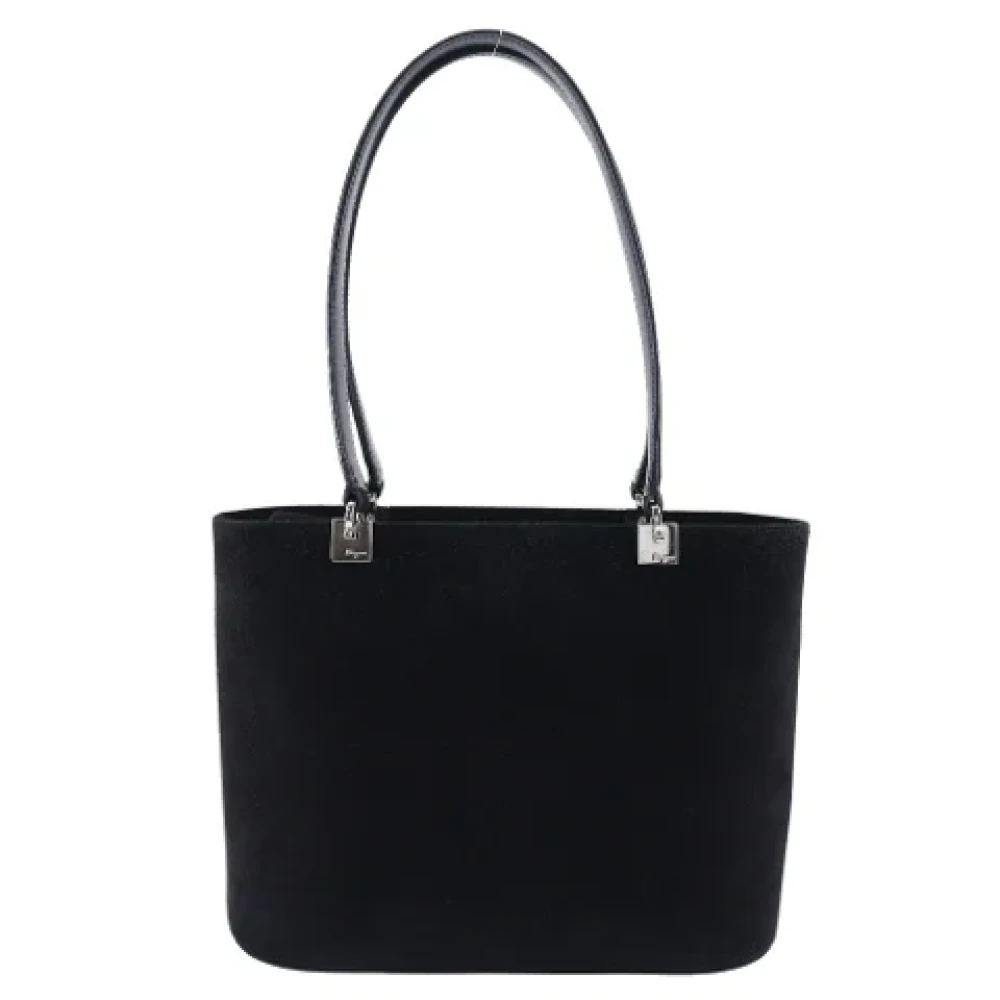 Salvatore Ferragamo Pre-owned Suede shoulder-bags Black Dames