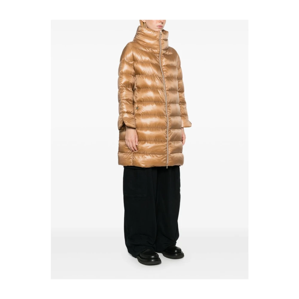 Herno Bruine Elegante Jas & Jas Aw24 Brown Dames