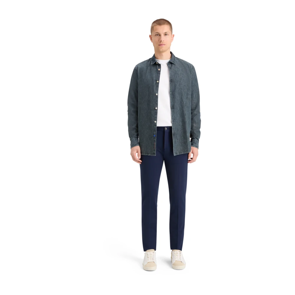 Scotch & Soda Zwarte Denim Katoenen Overhemd Black Heren