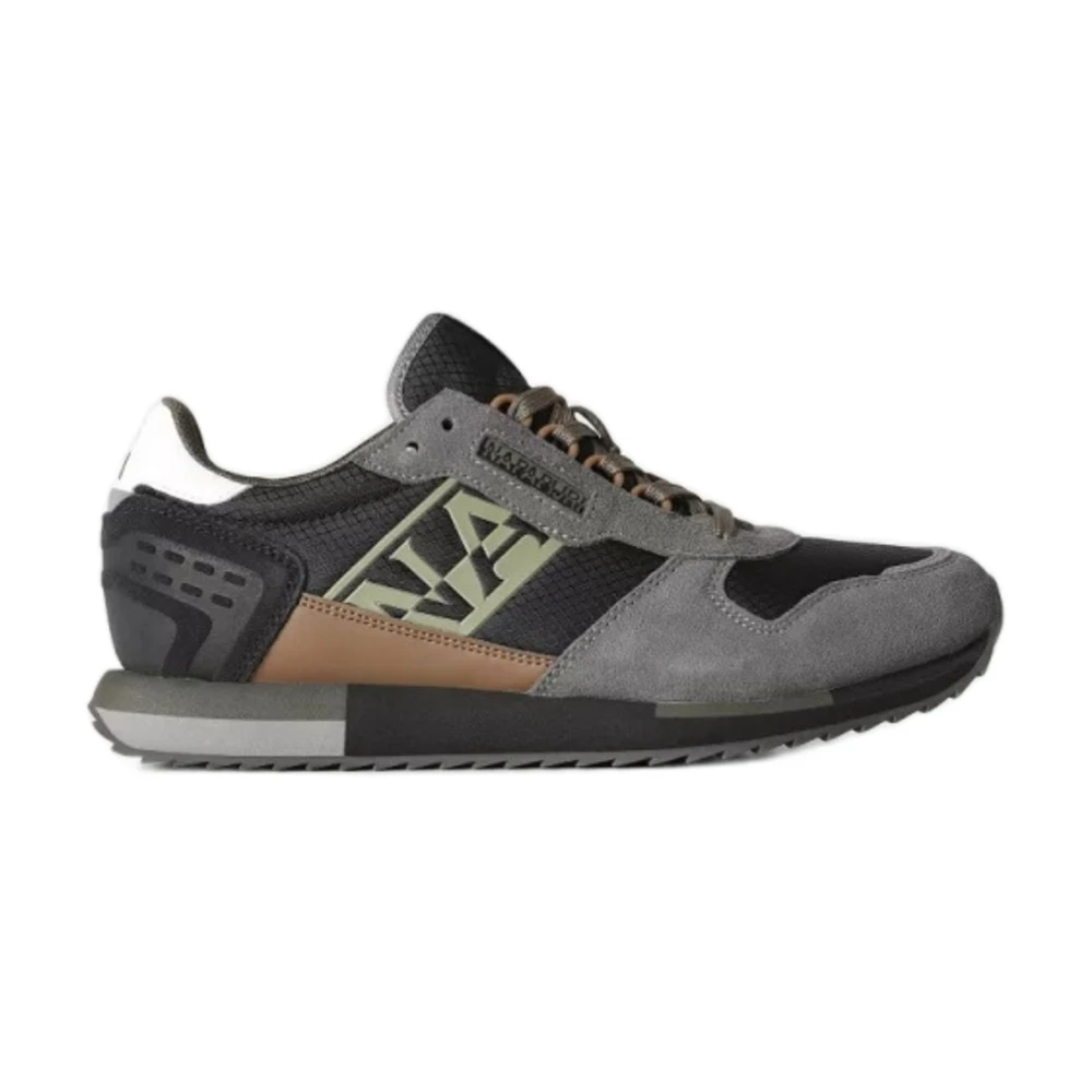 Napapijri Men's Gray Outdoor Trainers Leather - Sneakers - 11 Uk - Shoes