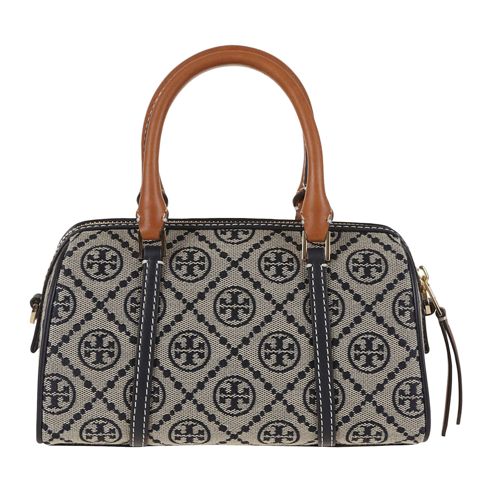 TORY BURCH Mini Monogram Barrel Tas Blue Dames