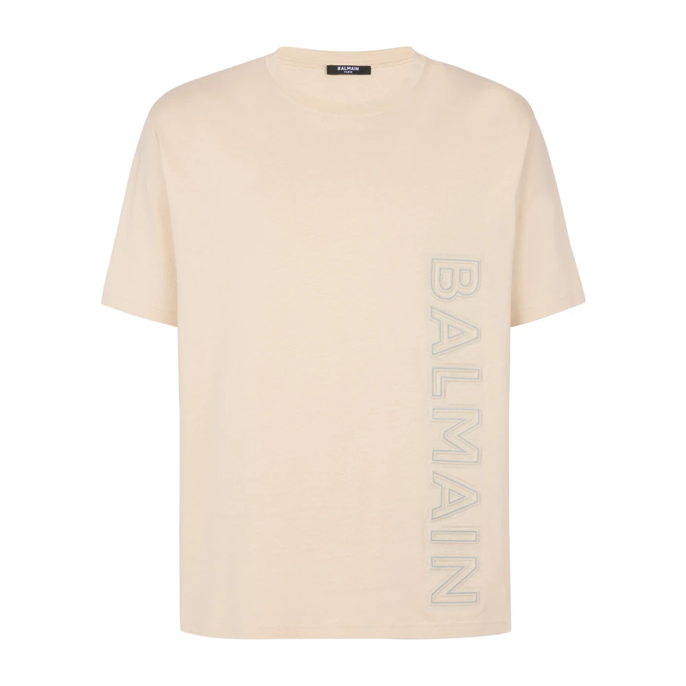 Balmain Präglad T-shirt Beige, Herr