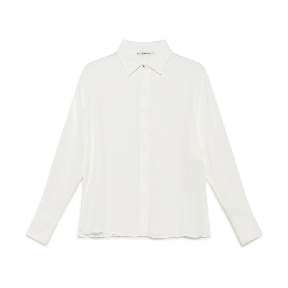 Maliparmi Fluid Crepe Blouse White Dames
