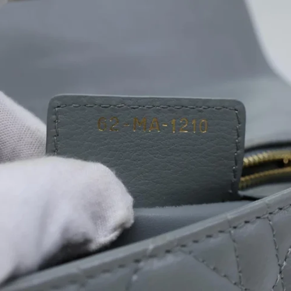 Dior Vintage Pre-owned Leather dior-bags Gray Dames