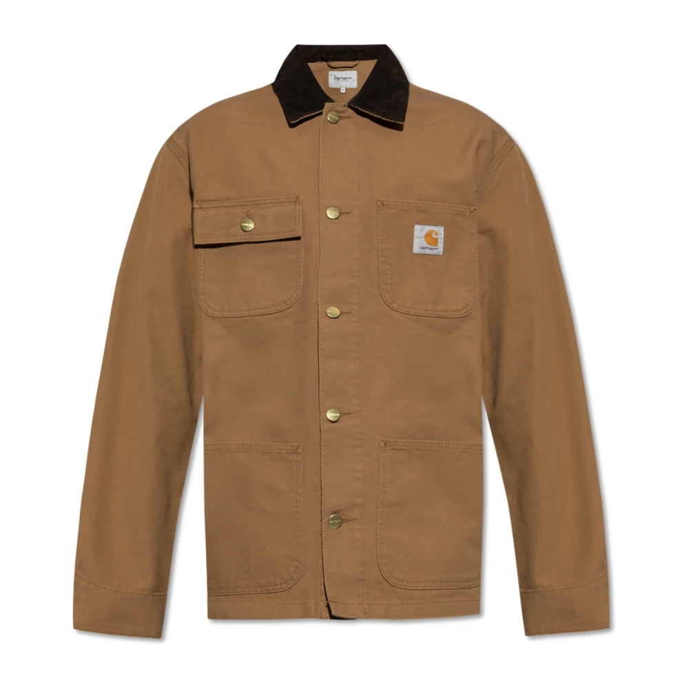 Carhartt Wip Men's Brown Jacket With Corduroy Collar - Light Jackets - Xl - Jackets