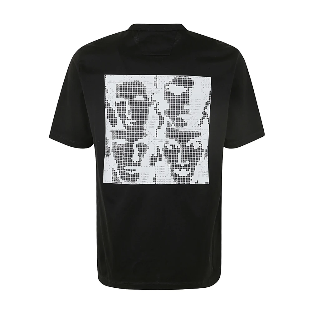 C.P. Company Grafisch gezicht T-shirt uit de Metropolis-serie Black Heren