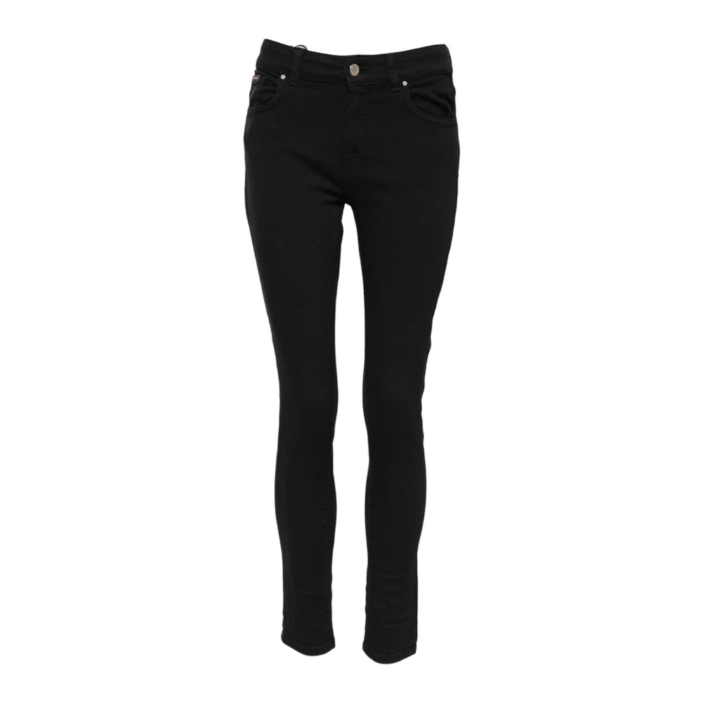 Dolce & Gabbana Women's Black Skinny Denim Jeans With Logo - Slim Fit Jeans - Xs - Jeans