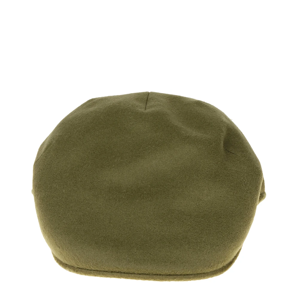 Borsalino Platte Duckbill Hoed met Gestikte Klep Green Heren