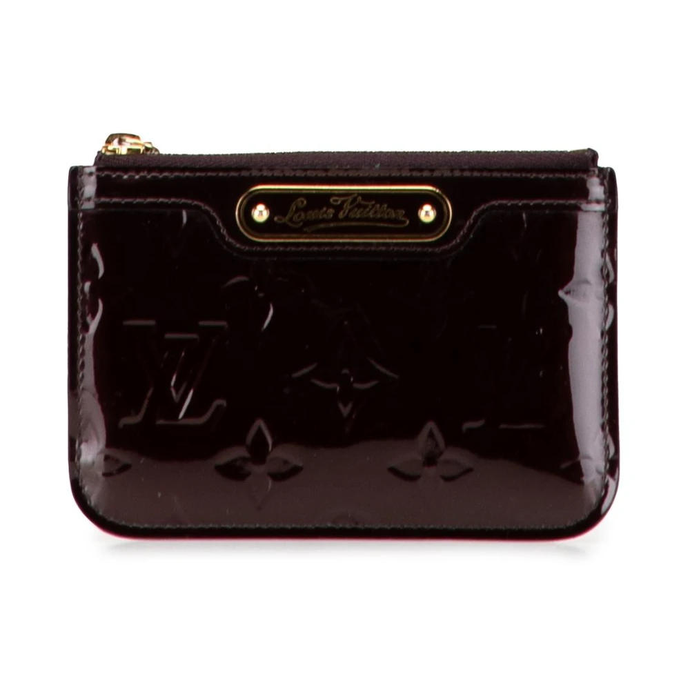 Louis Vuitton Vintage Women's Purple Pre-Owned Zip Coin Card Holder