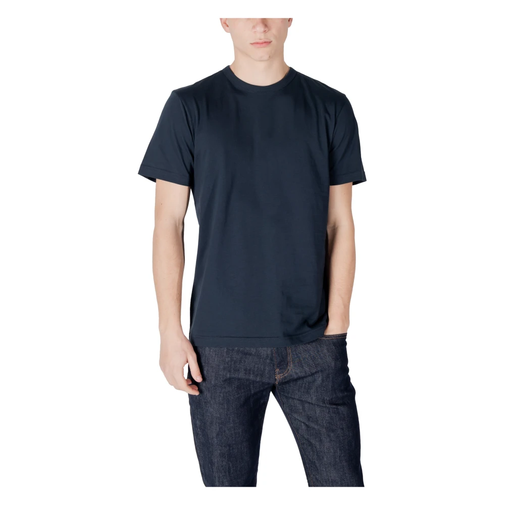 Colmar Blauw Katoenen T-shirt Korte Mouw Ronde Hals Blue Heren