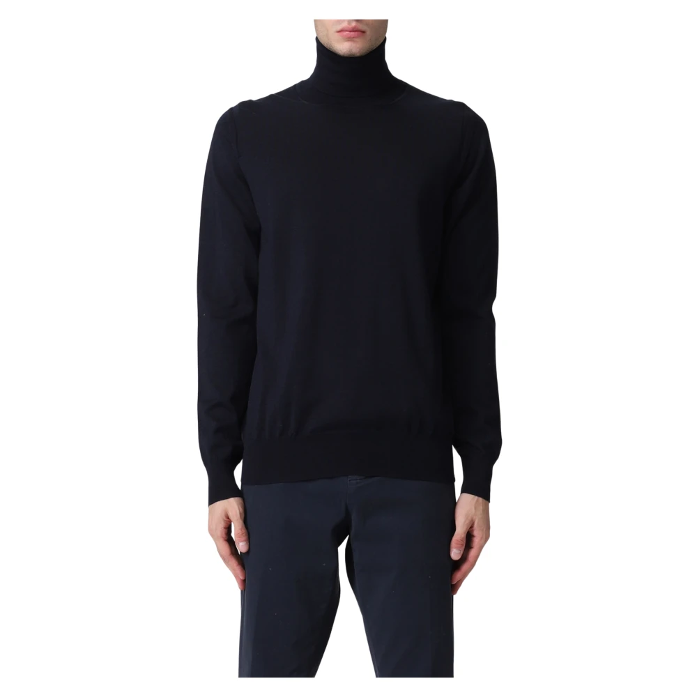 Paolo Pecora Men's Blue High Neck Jumper - Turtlenecks - S - Knitwear