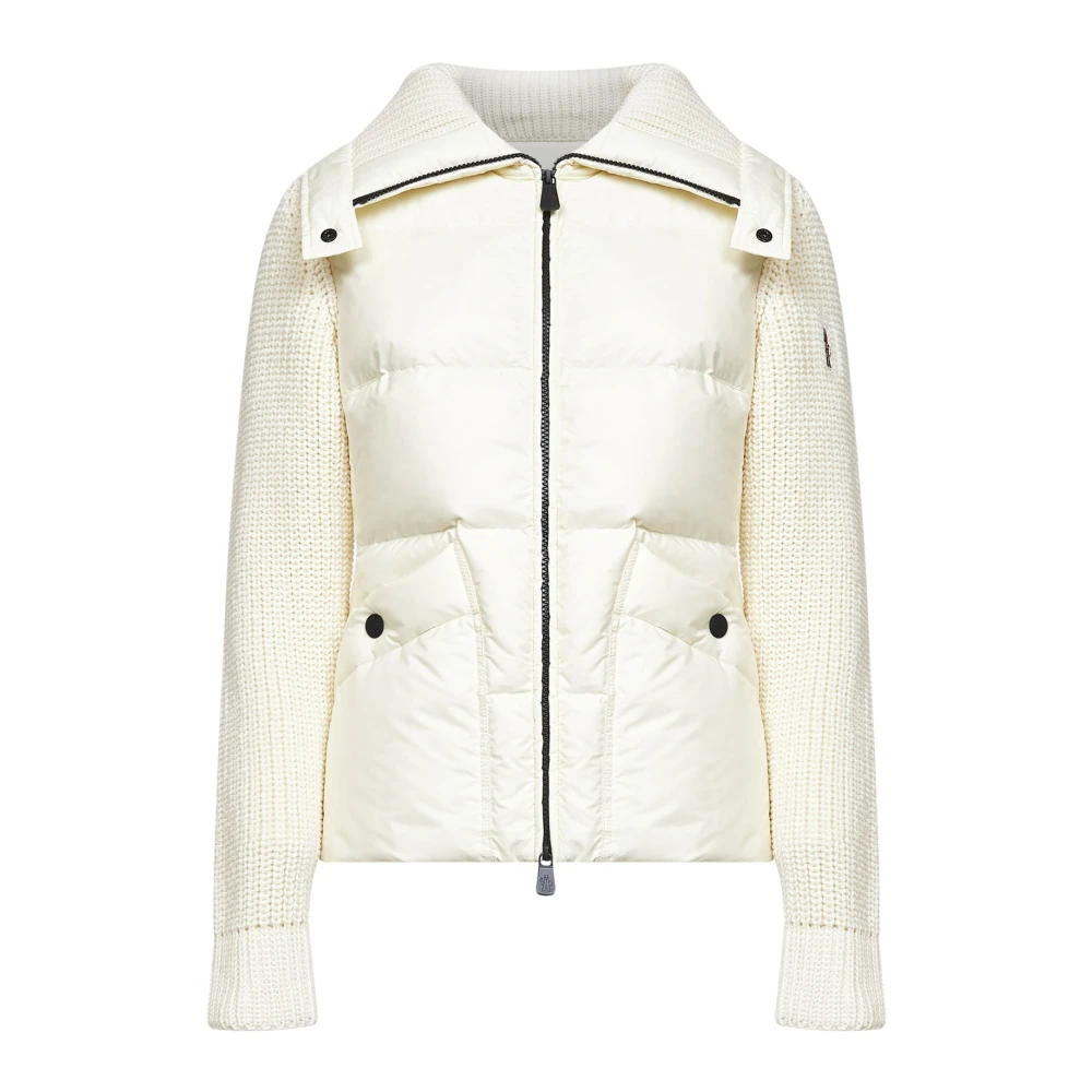 Moncler White Virgin Wool Jacket - Female - Down Jackets - S - Jackets