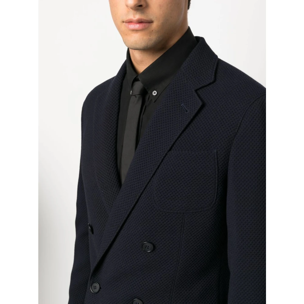 Giorgio Armani Stijlvolle Jas voor Mannen Blue Heren