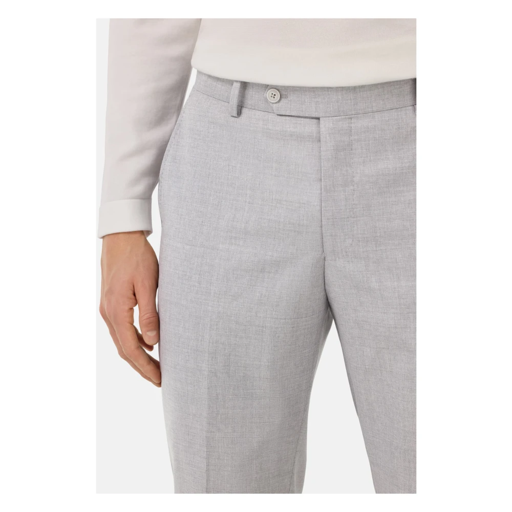 Boggi Milano B Aria B Aria Pure Wool Broek Gray Heren
