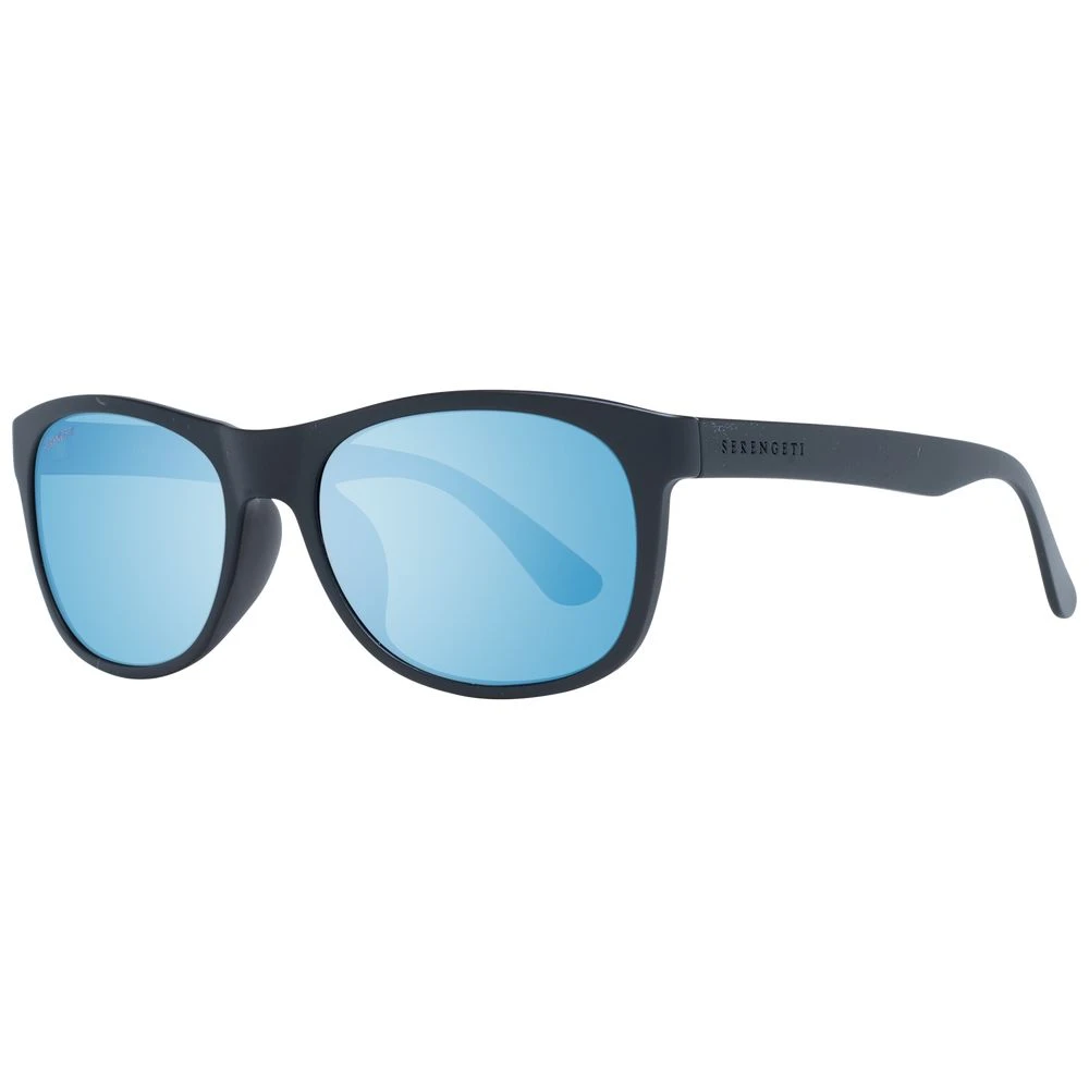 Serengeti Unisex Black Sunglasses Rectangular Photochromic Mirrored