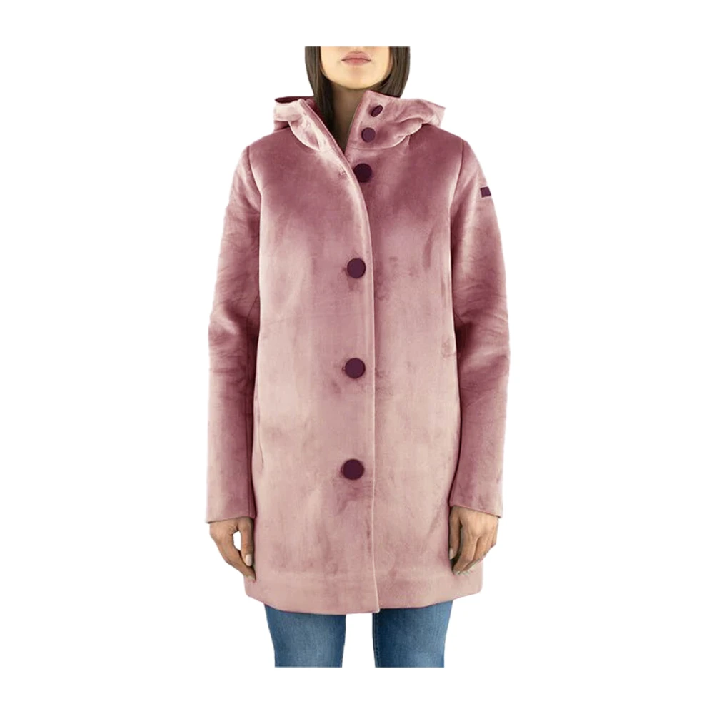 RRD Velvet Neo Parka Jas Pink Dames