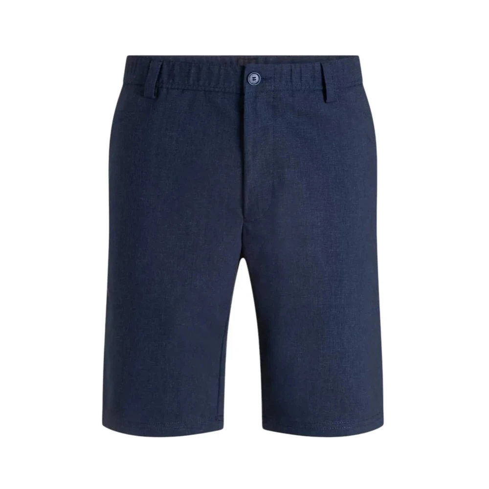 Hugo Men's Blue Casual Shorts, W33, Bermuda Misto Lino Tech-Comfort