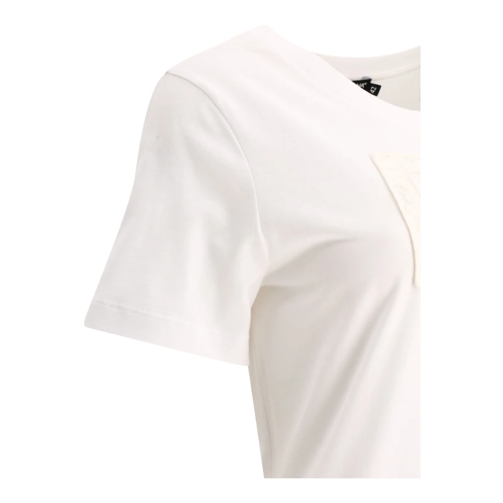 Dolce & Gabbana Logo Patch T-Shirt White Dames