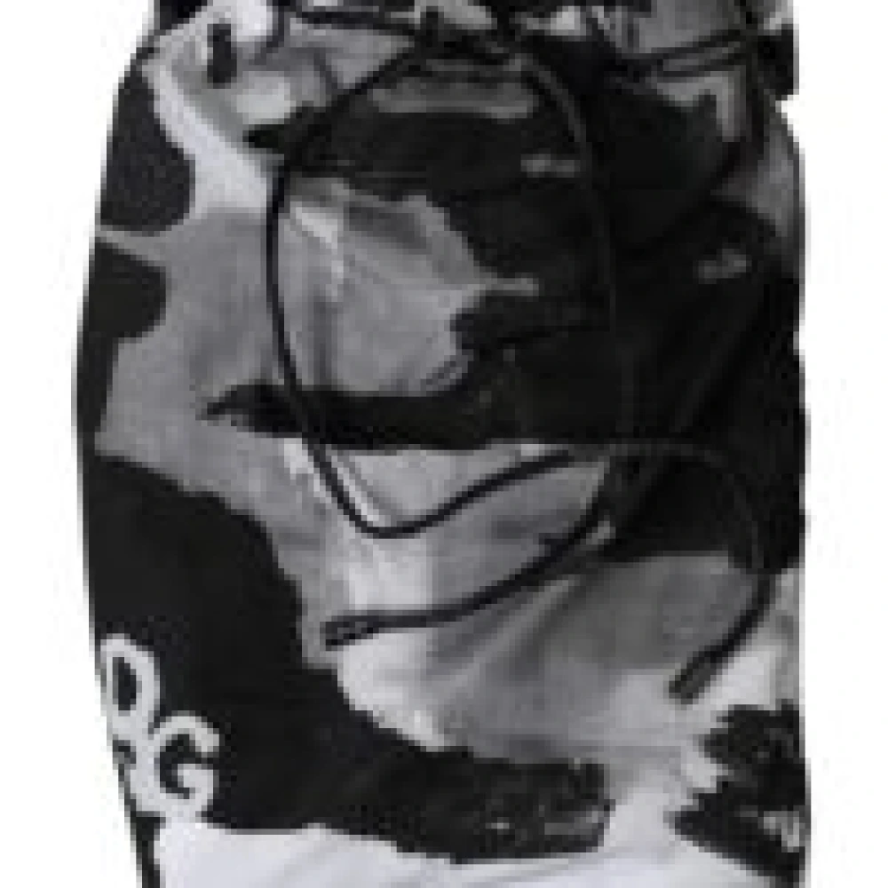 Dolce & Gabbana Camouflage Print Swim Shorts Black Heren
