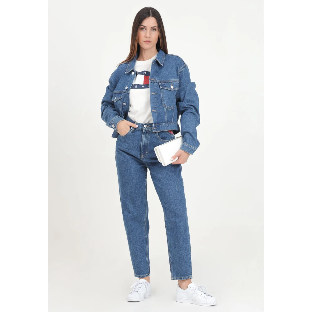 Tommy Jeans Blauwe Mom Fit Jeans Blue Dames