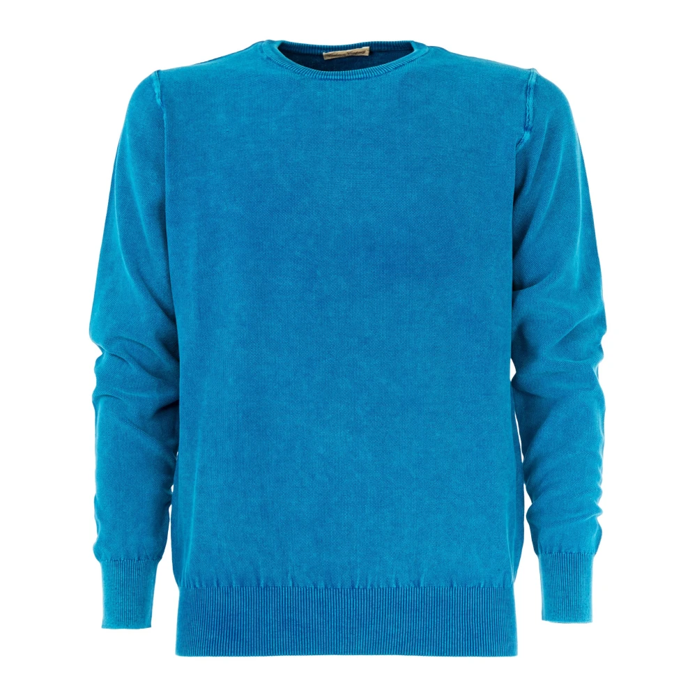Cashmere Company Blauwe Katoenen Trui voor Mannen Blue Heren