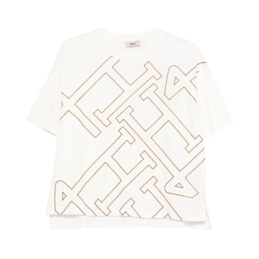 Herno Femme Blanc Tops, Taille: 38 Fr T-Chemises
