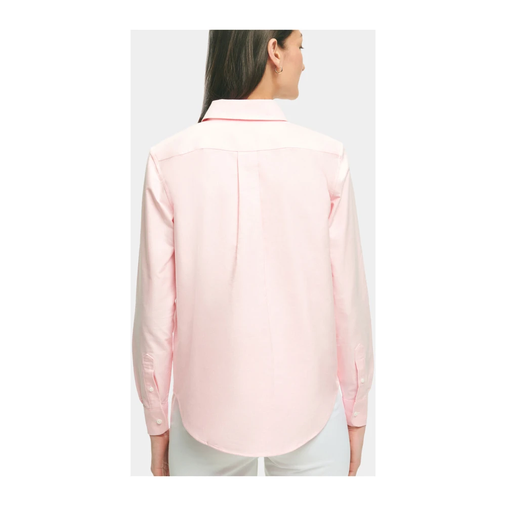 Brooks Brothers Classic Fit Oxford Hemd met Knoopjes Pink Dames